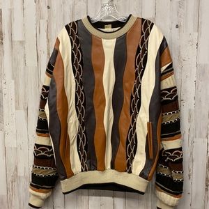 Vintage Vilanto Men's Bill Cosby Leather Sweater, size XL